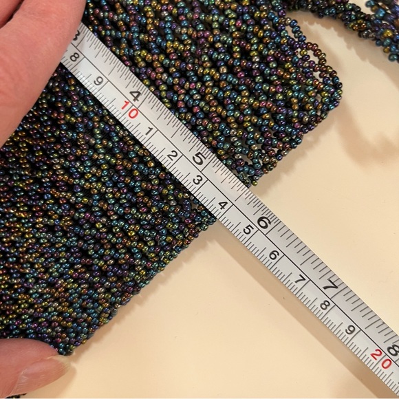 Art deco Vintage Vanessa glass beaded black aurora borealis evening bag - Picture 11 of 17